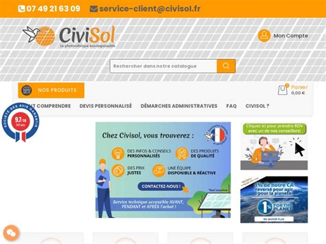 civisol|matériel photovoltaïque vente.